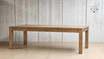 Side angle capturing the full 250cm length of the Hartford Oak Dining Table
