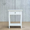Full frontal view of the Hampstead 1 Drawer Bedside Table, capturing its elegant height and proportions.