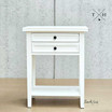 Full frontal view of the Hampstead 1 Drawer Bedside Table, showcasing its clean lines and crisp white finish
