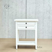 Full frontal view of the Hampstead 1 Drawer Bedside Table, showing its generous size and elegant handle.