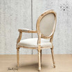 Back view of the Eliza Chair, highlighting the graceful curves and traditional design elements