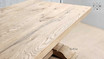 A detailed view of the Charlested Oak Dining Table's surface texture, emphasizing the quality of the finish