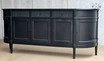 Close-up of the edge detailing on the Louis Buffet, accentuating its fine craftsmanship.