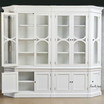 Interior view with open doors, showing ample storage space and adjustable shelves.