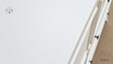 Close-up of the Piastri 6 Drawer chest finish showcasing the white paint stroke patina.