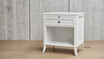 Angled view of Piastri Bedside Table highlighting the classic design and beautiful leg detail.