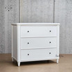 Angled  view of the Brynmore Chest highlighting the sleek design and smooth surfaces.