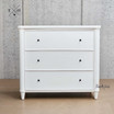 Front view of the Brynmore 3 Drawer Chest showcasing its elegant white finish.
