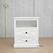 Front view of the Fremont Bedside showing the storage drawers.