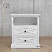 Front view of the Fremont Bedside showcasing its elegant white finish.