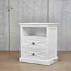 Angled side view highlighting the sleek lines and classic design of the Fremont Bedside