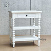 Angled side view of the Montclair Bedside Table highlighting the sleek lines and classic design.