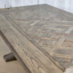 Close-up focusing on the finish of the Bedford Oak Dining Table, showing its quality and patina