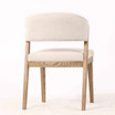 Rear view of the Stanton Dining Chair featuring solid wood construction, crafted for durability and modern dining spaces.