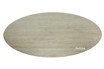 A top view of the Ovalis Dining Table by Thomas & Hurley highlighting the elongated oval tabletop, natural timber grain, and contemporary design suited to modern luxury dining spaces.