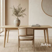 Front Styled view of the Lofthouse Dining Table in a modern house setting