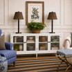 Premium TV unit cabinet with glass doors for modern living room styling