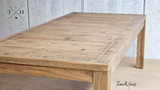 Detailed view of the corner design, highlighting the oak's natural beauty