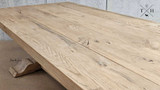 "Image showing the surface of the Charlested Oak Dining Table, demonstrating the quality of the oak finish