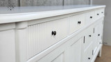 Detailed image focusing on the finish of the Louis Curved 300cm Buffet, showing its quality and craftsmanship
