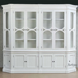 Full-frontal shot, capturing the overall grandeur and presence of the neoclassical inspired cabinet which works perfectly with the Hamptons style.