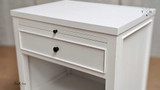 Detailed top view of the Piastri 1 Drawer Bedside featuring the elegant design