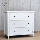 Angled  view of the Brynmore Chest highlighting the modern design and smooth surfaces.