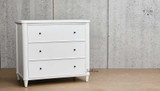Full view of the Brynmore 3 Drawer Chest highlighting its height and structure.