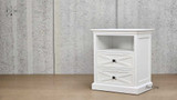 Full angled view showing the solid construction of the Fremont Nightstand in the Hamptons Style