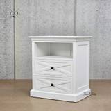 Angled side view highlighting the sleek lines and classic design of the Fremont Bedside