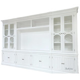 Angled View - A slightly angled view, offering a perspective on the entertainment unit’s depth and full structure.