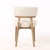 Rear view of the Royston Dining Chair displaying the exposed timber frame and clean contemporary silhouette.