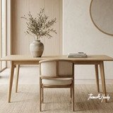 Front Styled view of the Lofthouse Dining Table in a modern house setting
