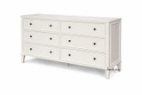 The Lando 6 Drawer Chest top angled view showcasing its elegant design and proportions.
