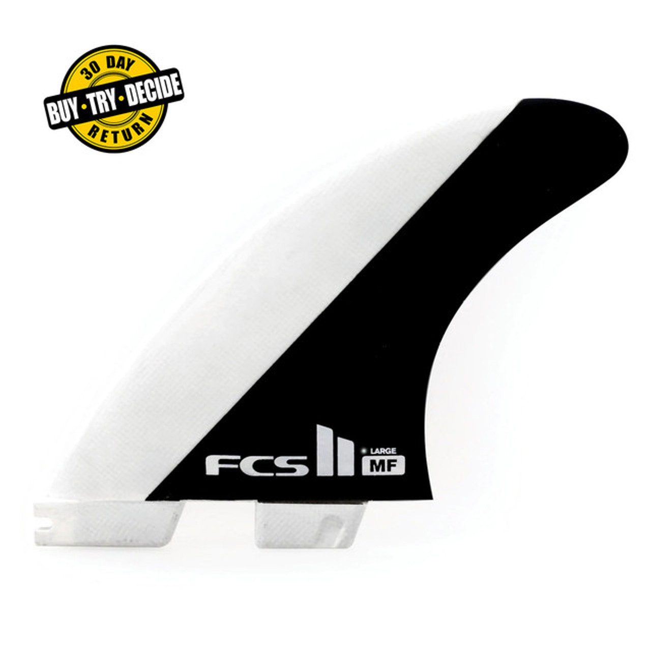 FCS II Mick Fanning MF Tri - Black/White - USEDSURF