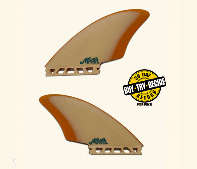 Midfin Potter Twin Keels Fiberglass Set Futures Compatible - USEDSURF