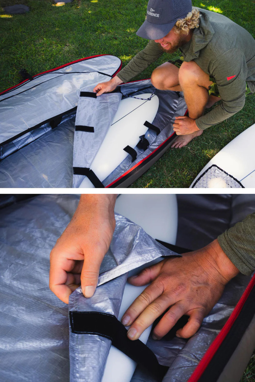 Veia 3/2 Convertable Surfboard Travel Bag - Quadrant Material