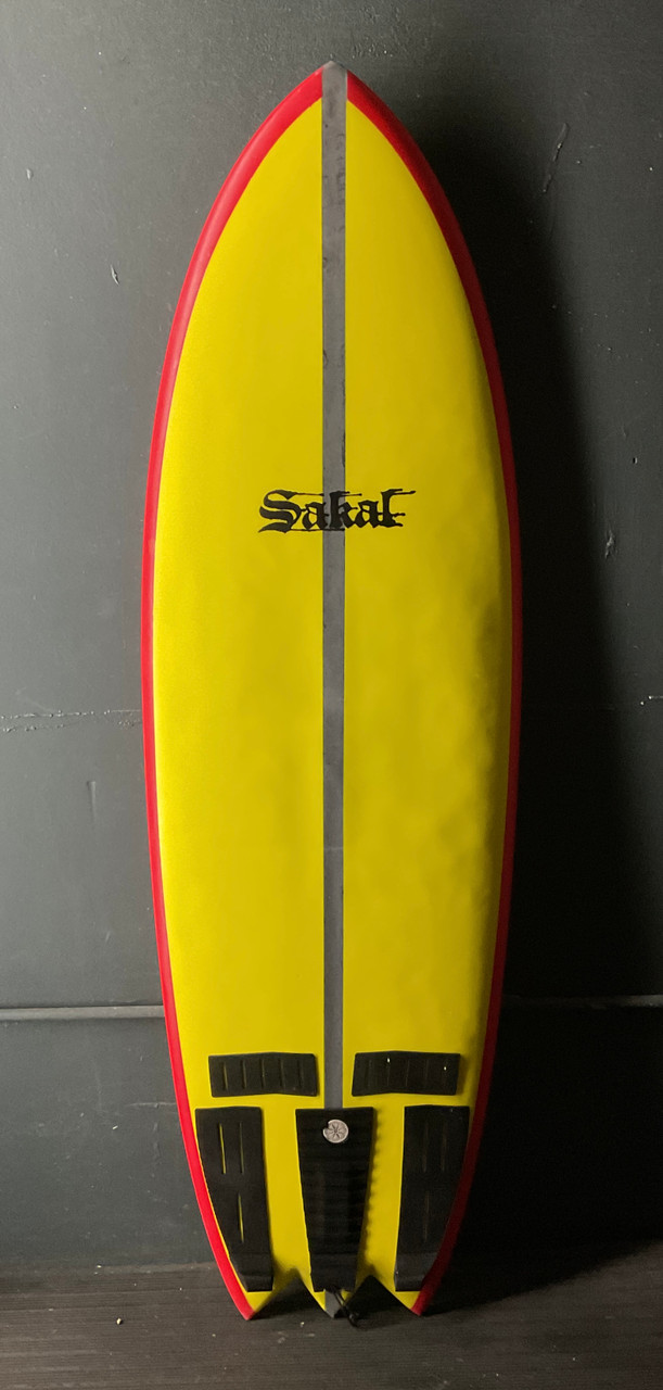 5'9” Sakal “Killer Fish” 39.39L Used Surfboard #44032 - USEDSURF