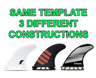 Same Futures Fin Template - 3 Different Constructions. How Will They Ride?!?