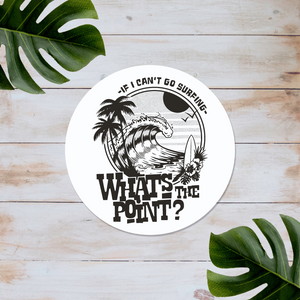 What's The Point? - "Sunset" Design 3.5" Circle Sticker White/Black What's The Point? - "Sunset" Design 3.5" Circle Sticker White/Black