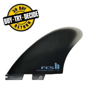 FCS II Performer PG Split Keel Quad Black