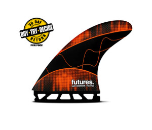 Futures Jack Robinson Large Techflex Thruster - Black/Orange