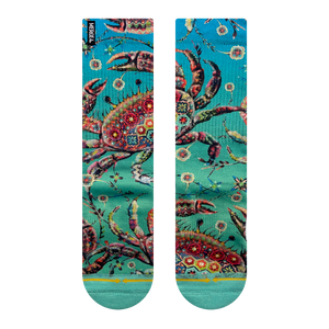 Merge4 BARRIO CRAB CREW SOCKS WITH ART BY MAX EHRMAN Merge4 BARRIO CRAB CREW SOCKS WITH ART BY MAX EHRMAN
