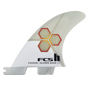 FCS II CI Upright PC Quad Rear Fin Set - White