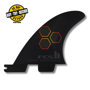 FCS II CI Upright PC Quad Rear Fin Set - Black