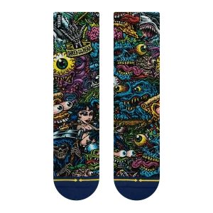 Merge4 Jam Packed Crew Socks With Art By Jimbo Phillips