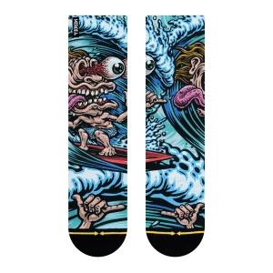 Merge4 Surf Freak Crew Socks Art By Jimbo Phillips