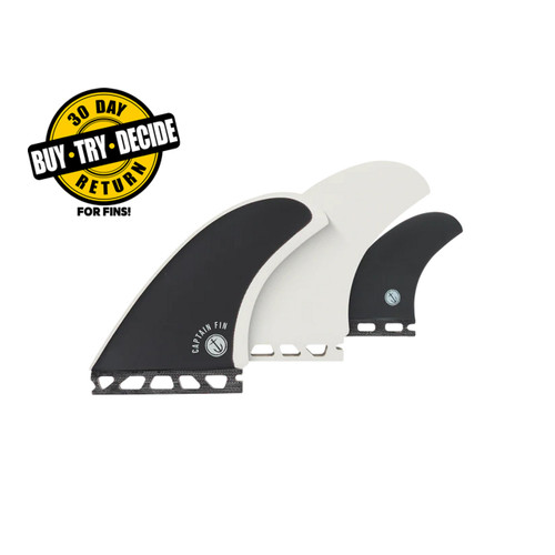 Captain Fin CF Twin + Trailer Single Tab - Black