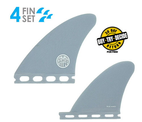 TRUE AMES社製 Tyler Warren Quad フィン 4枚セット Tyler Warren Quad Futures Compatible Surf Fins by True Ames