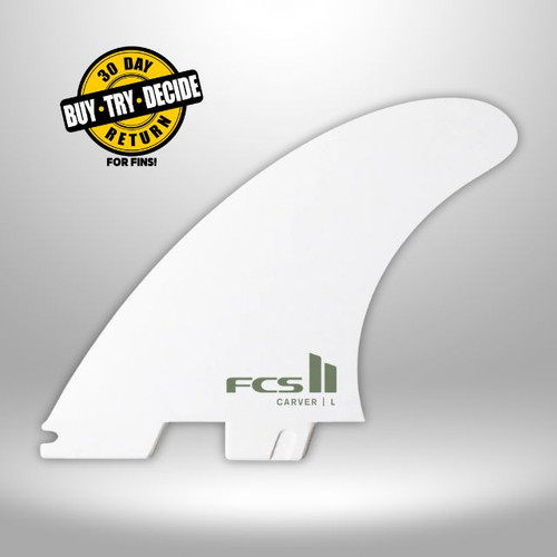FCS II Carver PC Carbon Tri Fins Eucalyptus - USEDSURF